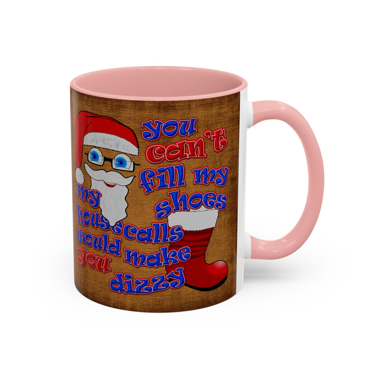 santa's shoes - Accent Mug (brown papyrus)