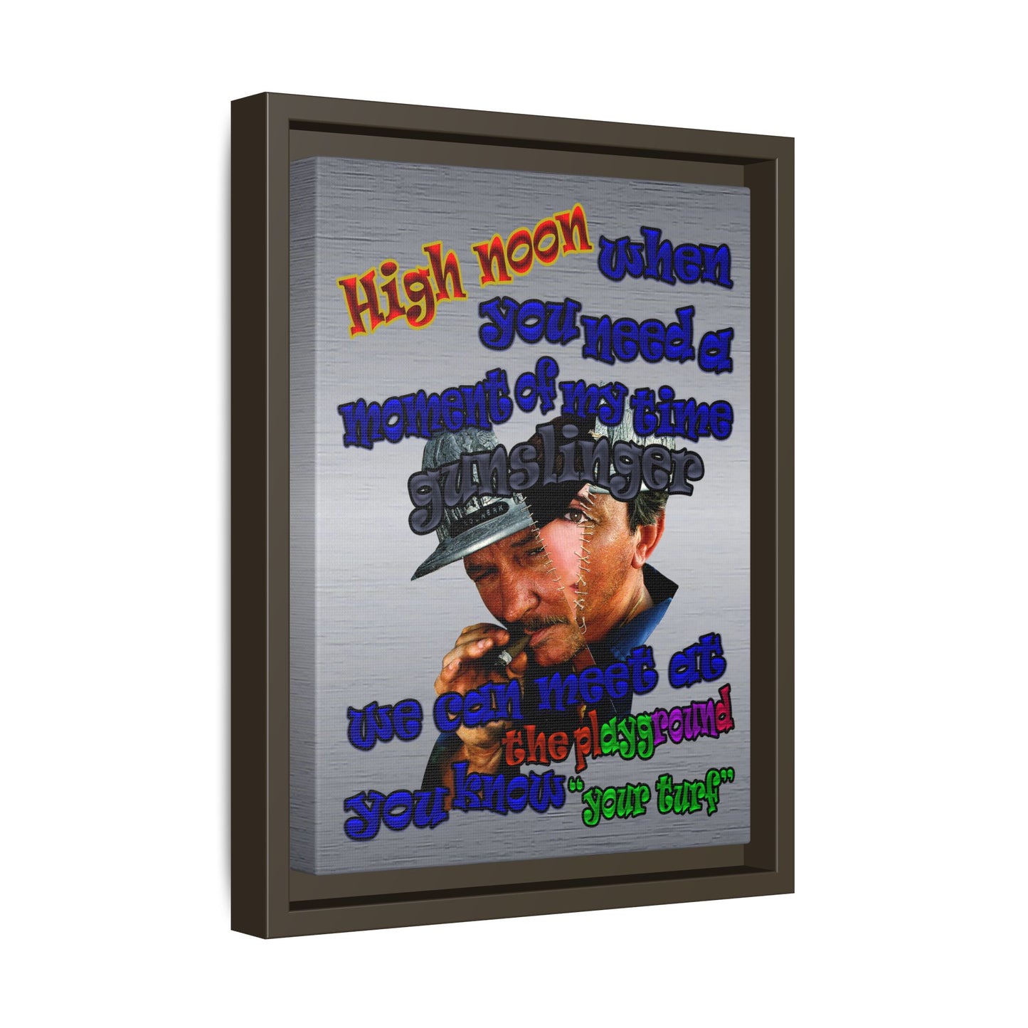high noon - framed canvas art (brushed nickel)