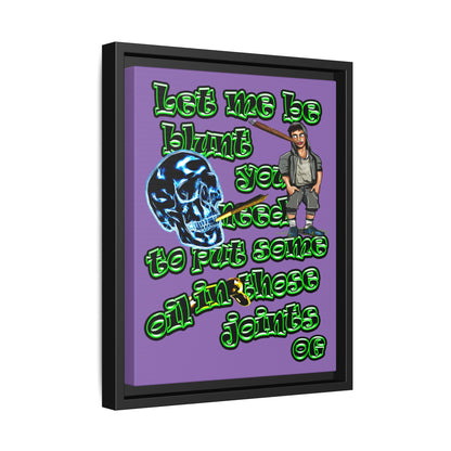 og - framed canvas art (light purple)