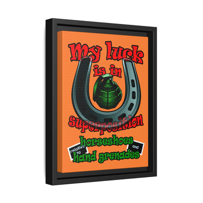 my luck - framed canvas art (crusta)