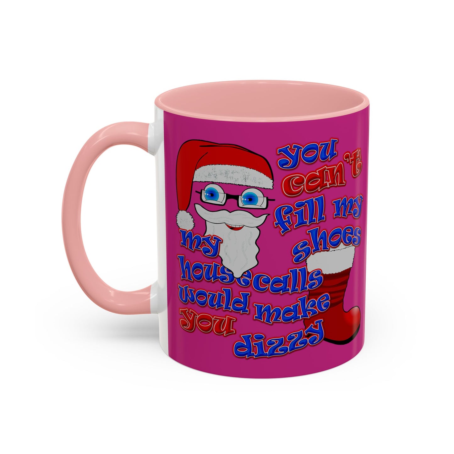 santa's shoes - Accent Mug (pink)
