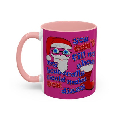 santa's shoes - Accent Mug (pink)