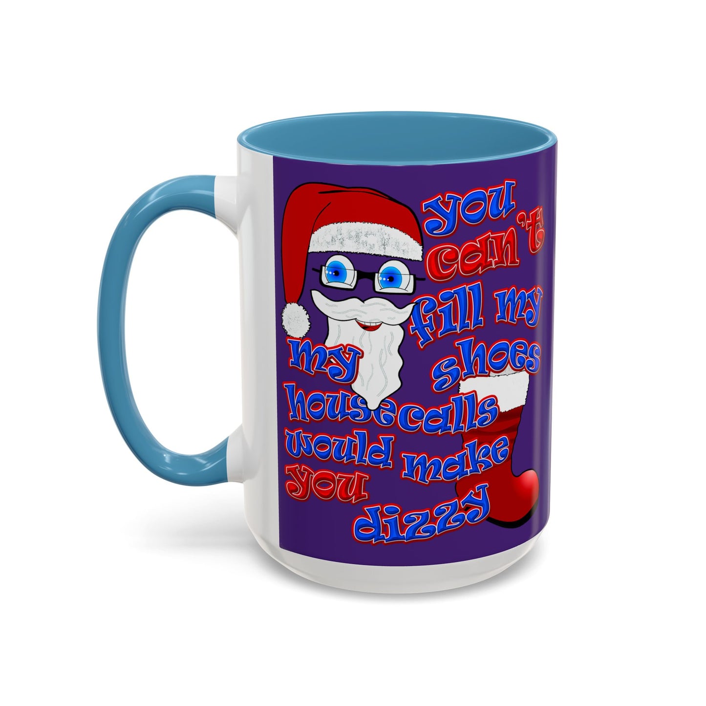 santa's shoes - Accent Mug (purple)
