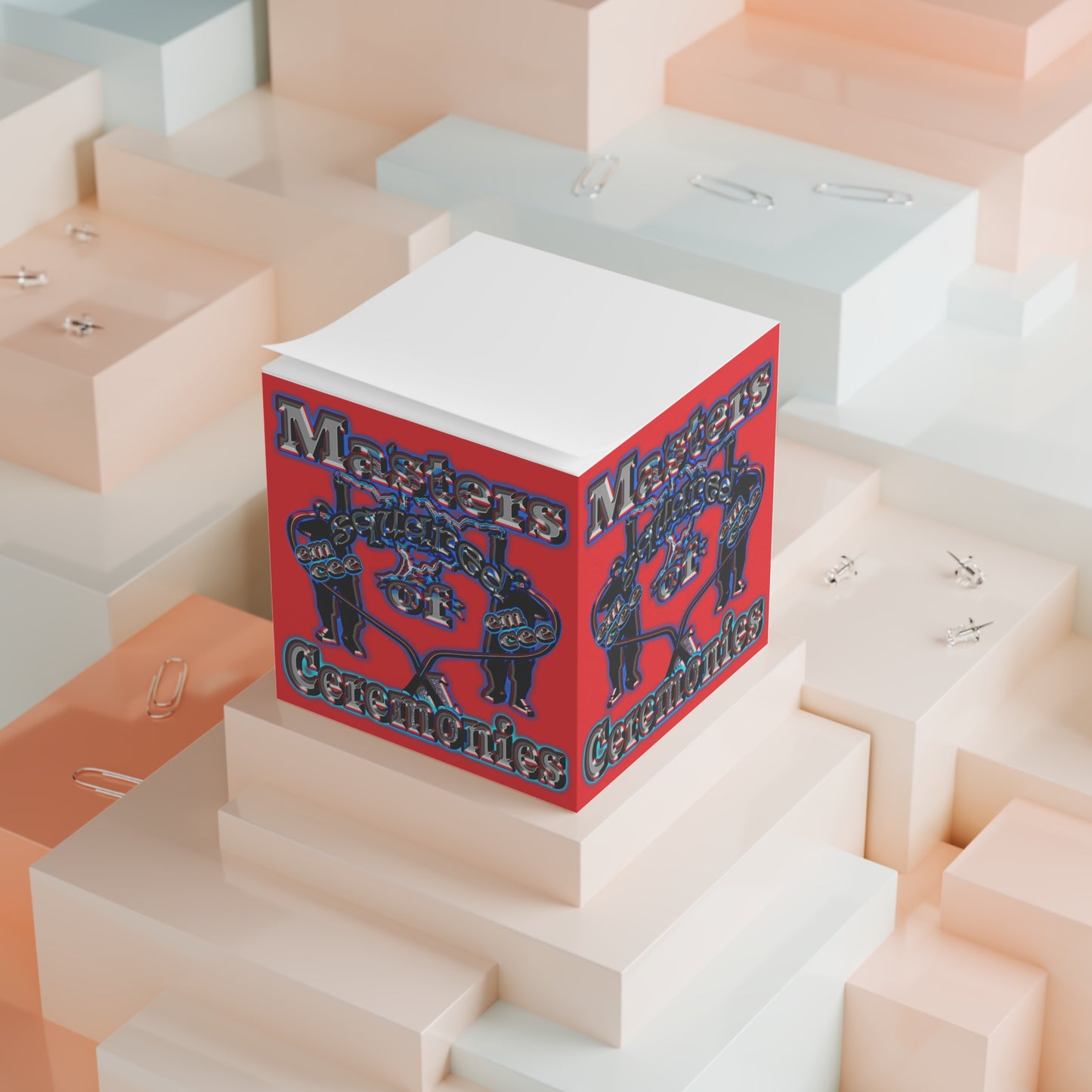 em cee squared - note cube (red)