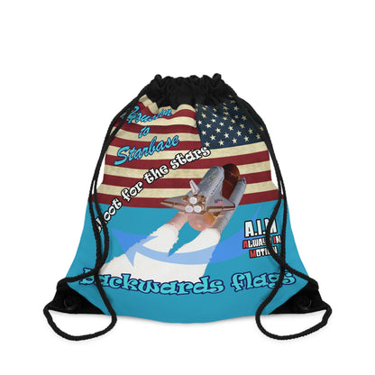 shoot for the stars - Drawstring Bag (turquoise)