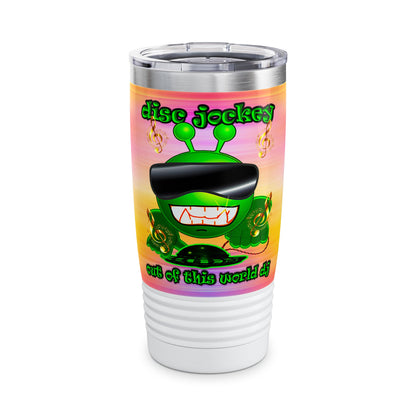 disc jockey - Ringneck Tumbler, 20oz (color blur)