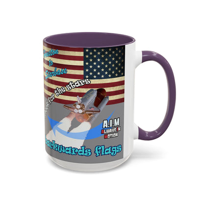 shoot for the stars - Accent Mug (grey)