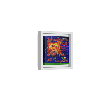 schrodinger's cat - framed canvas art ('snoops' background)