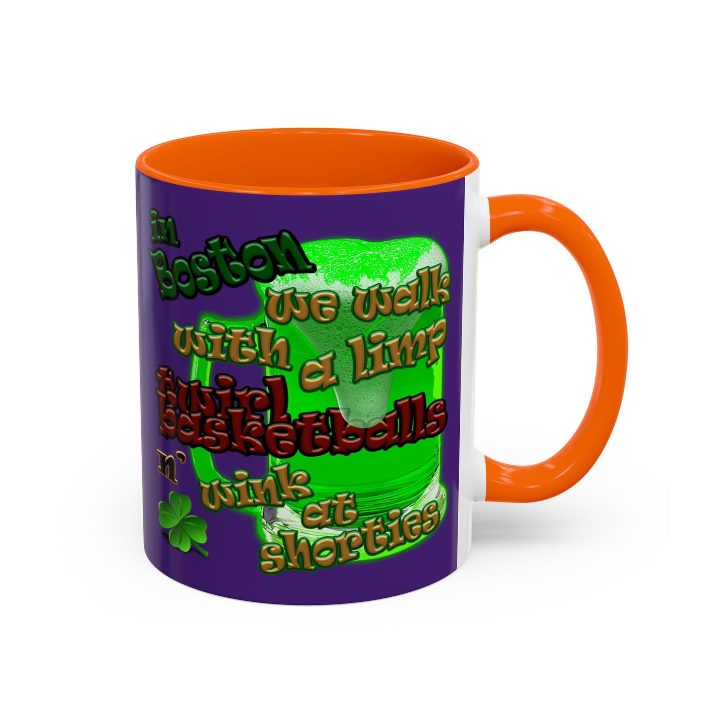 celtics logo - Accent Mug (purple)