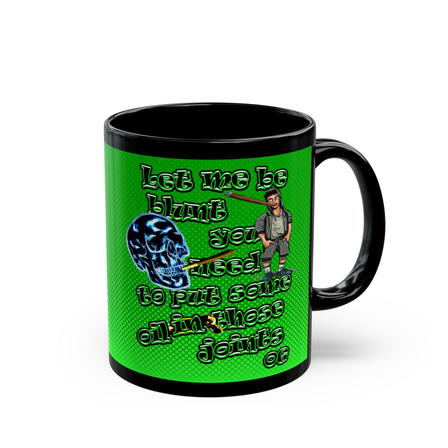 og - Black Mug (logo green)
