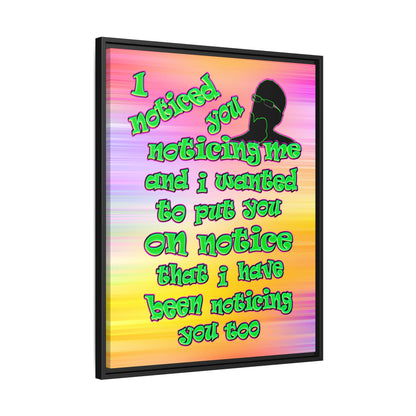 noticed you noticing - framed canvas art (color blur)