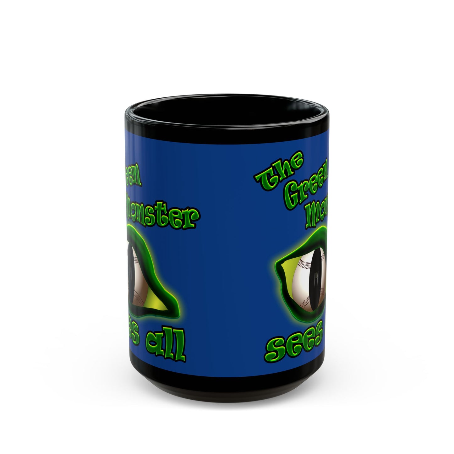 green monster - Black Mug (dark blue)