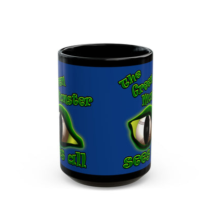 green monster - Black Mug (dark blue)