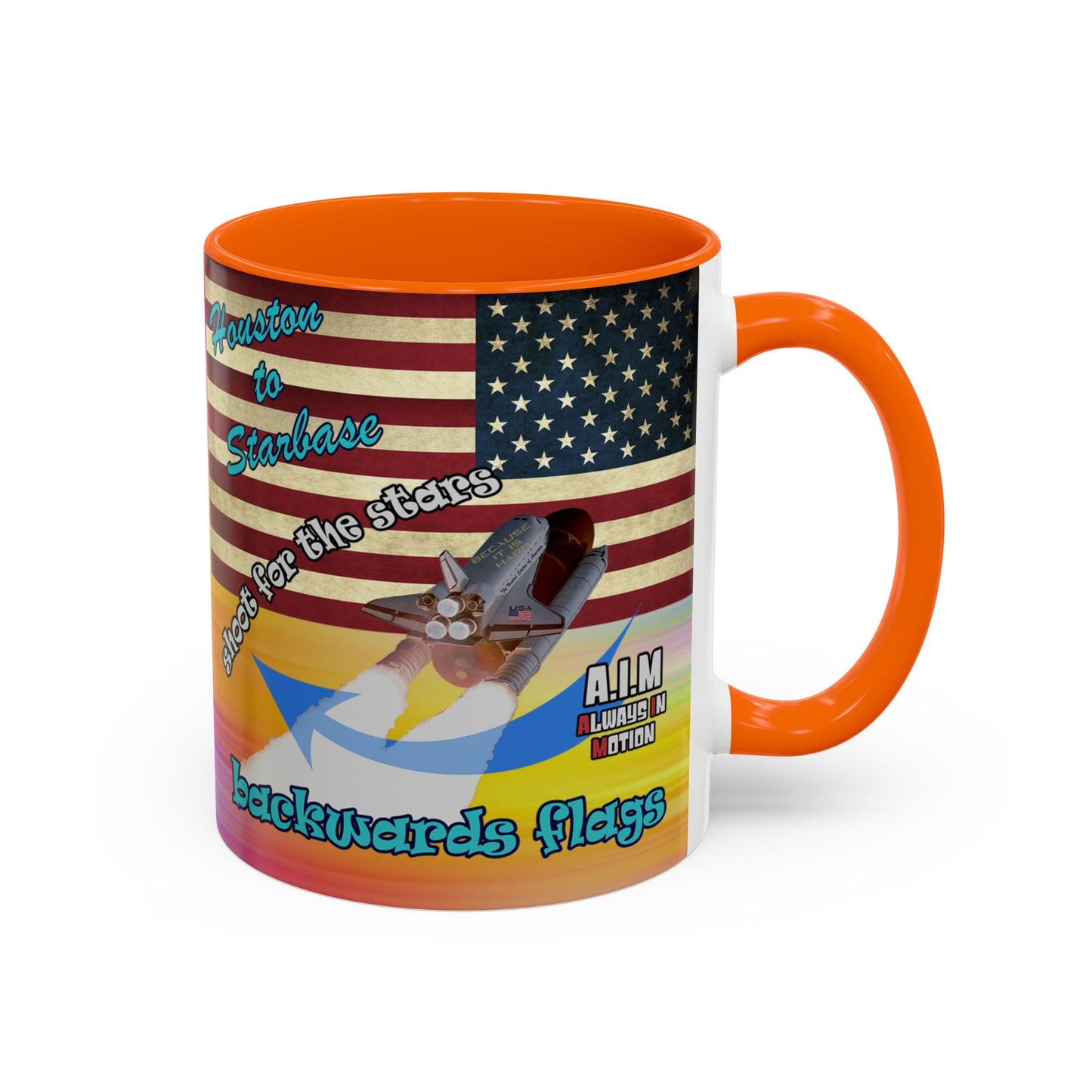 shoot for the stars - Accent Mug (color blur)