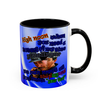 high noon - Accent Mug (blue-white wave)