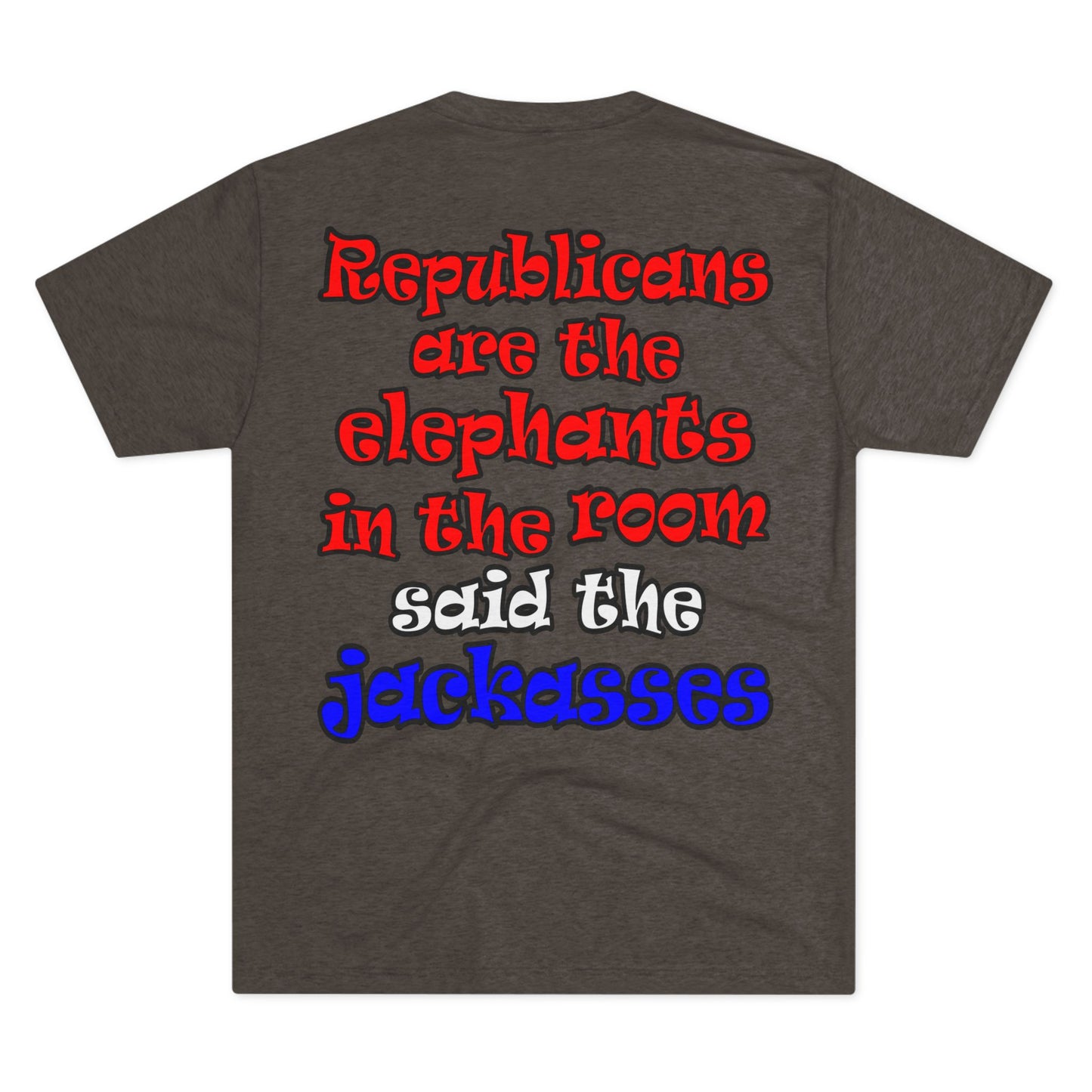 donkeys and elephants - Unisex Tri-Blend Crew Tee