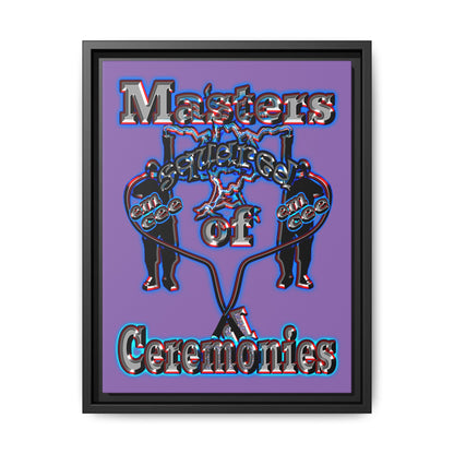 em cee squared - framed canvas art (light purple)