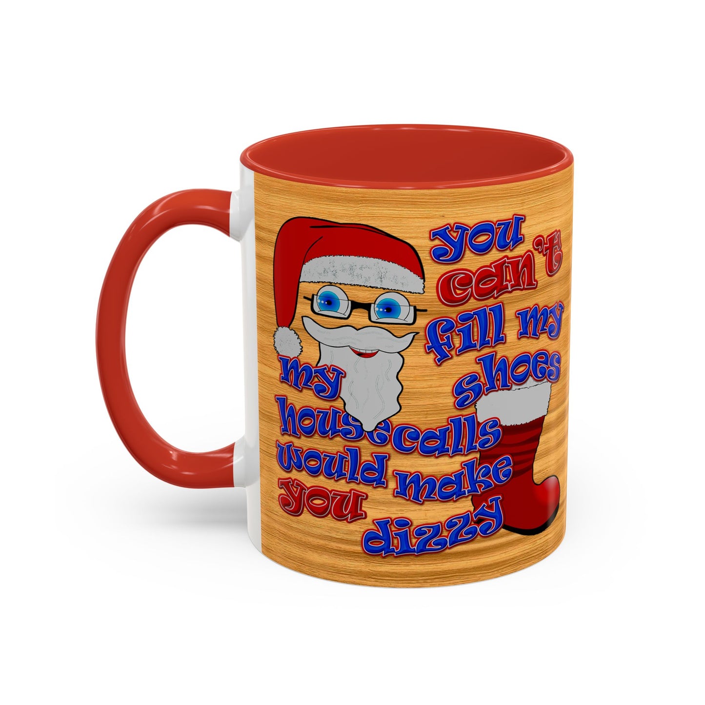 santa's shoes - Accent Mug (butterscotch wood finish)