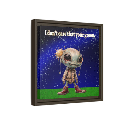 I don't care that your green - framed canvas art ('snoops' background)
