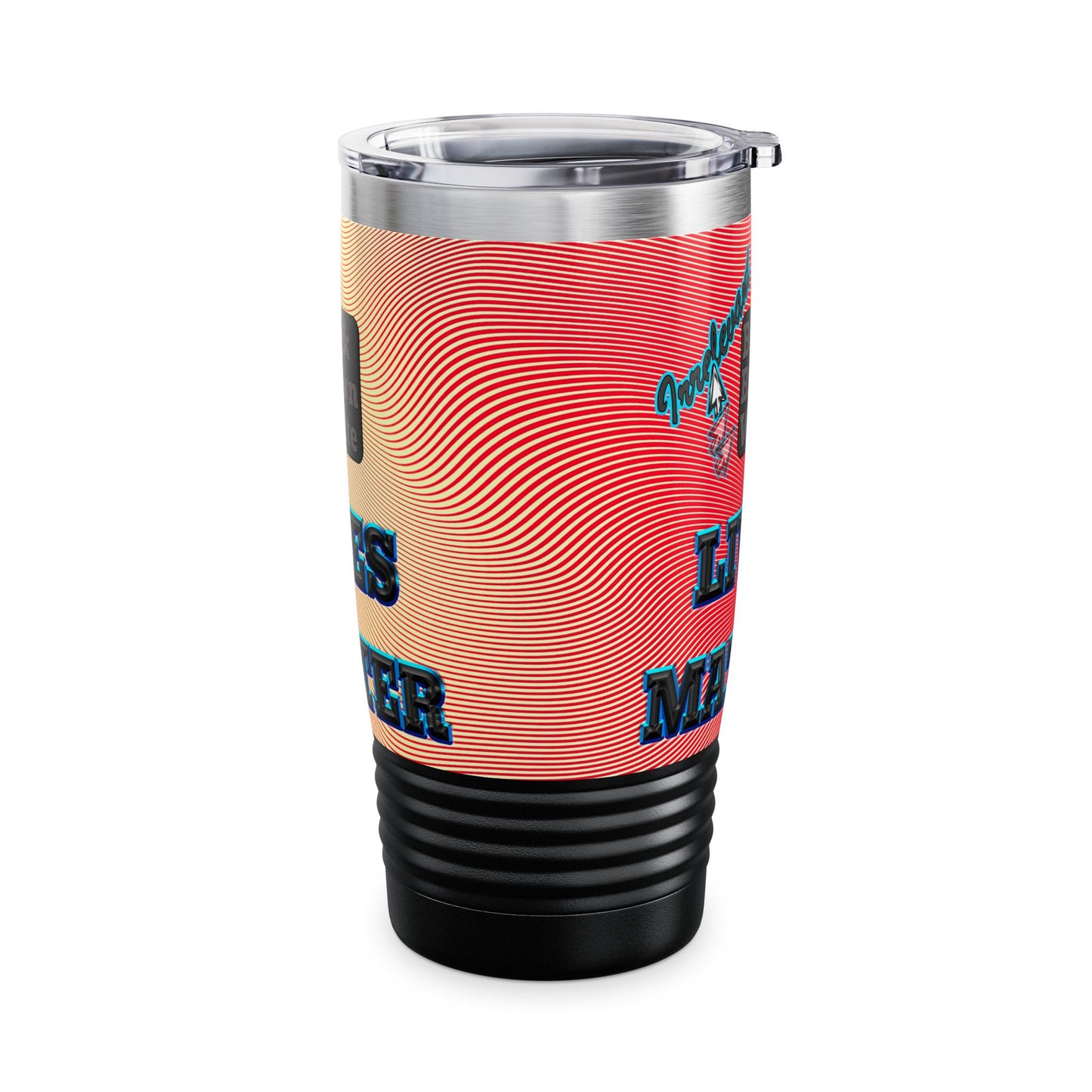 irrelevant - Ringneck Tumbler, 20oz (yellow-orange wave)