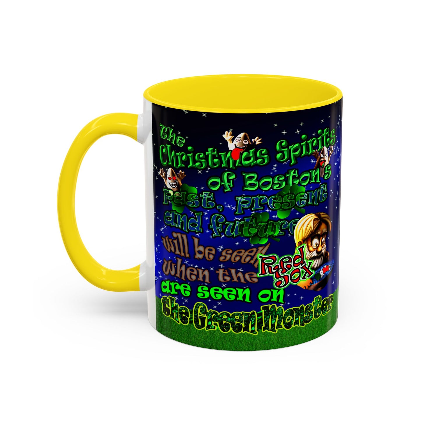christmas spirits of boston - Accent Mug ('snoops' background)