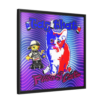 tag that - framed canvas art (purple wave)
