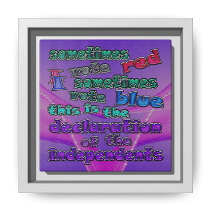 declaration of the independents - framed canvas art (purple-pink wave)