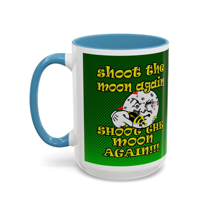 shoot the moon again - Accent Mug (logo green)