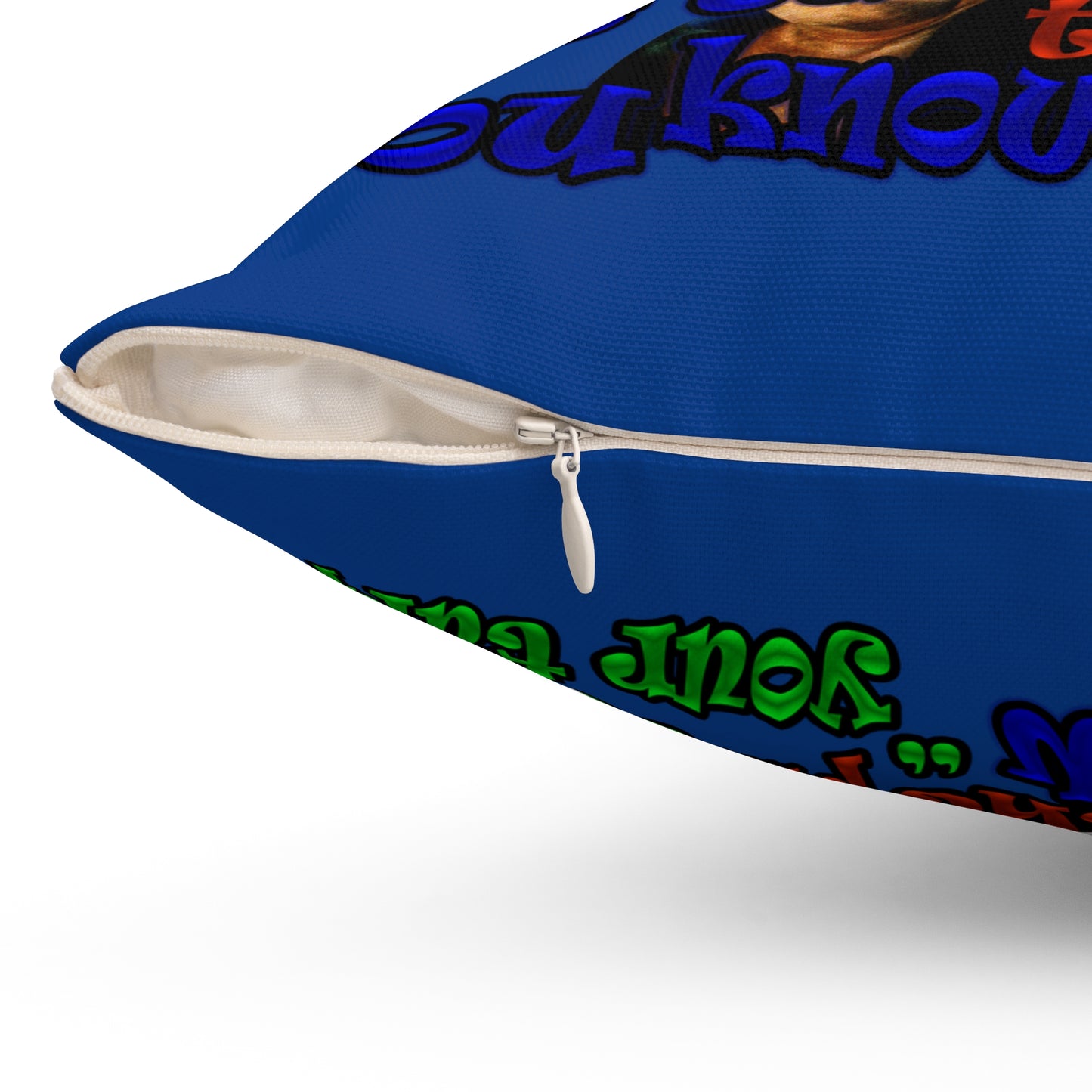 high noon - Spun Polyester Square Pillow - (dark blue)