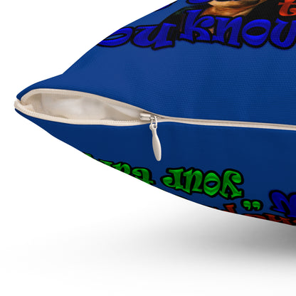 high noon - Spun Polyester Square Pillow - (dark blue)