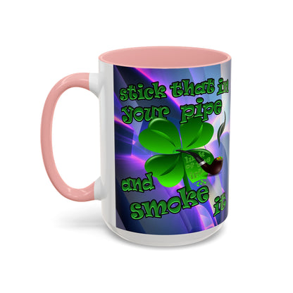 celtics logo - Accent Mug (grey-pink wave)