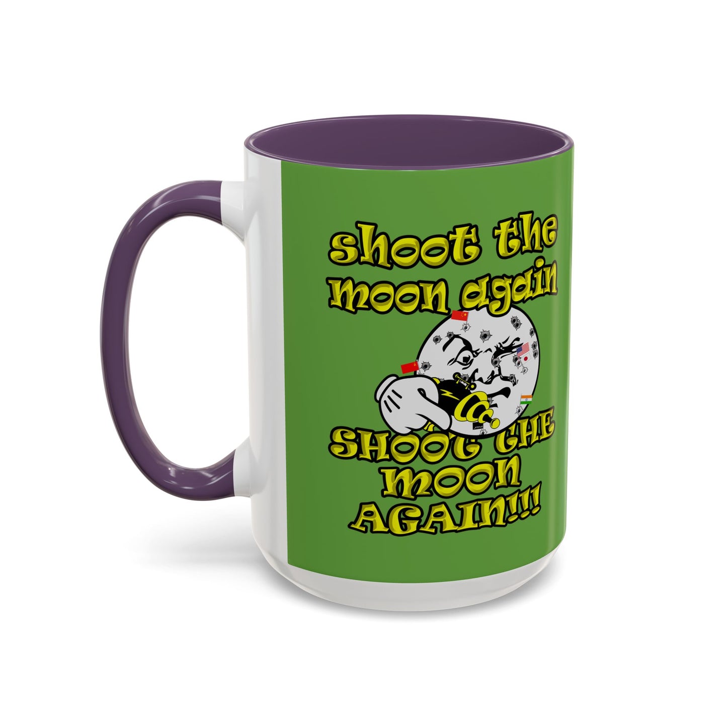shoot the moon again - Accent Mug (green)