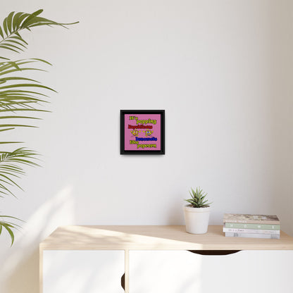popping like popcorn - framed canvas art (light pink)