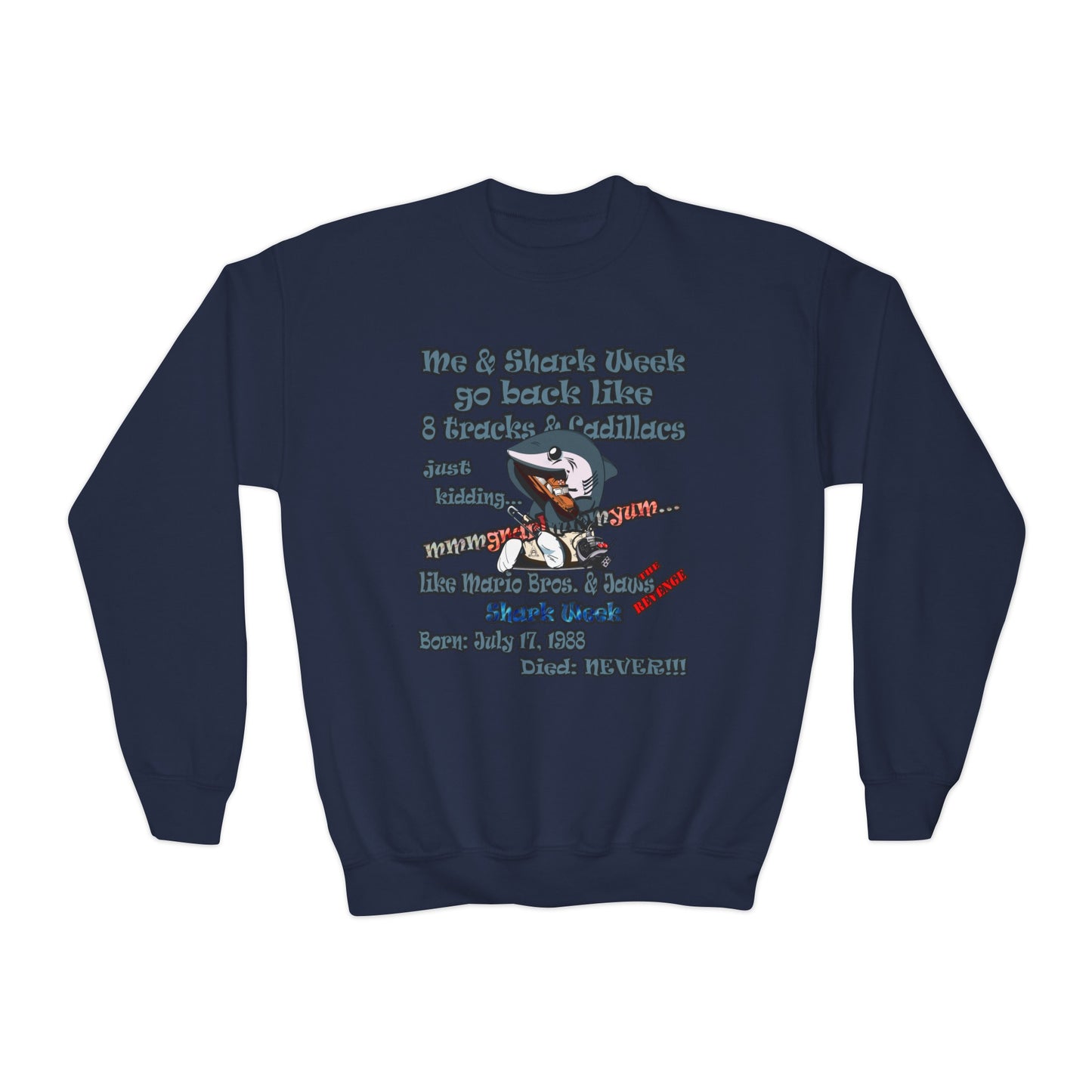 shark week - Youth Crewneck Sweatshirt