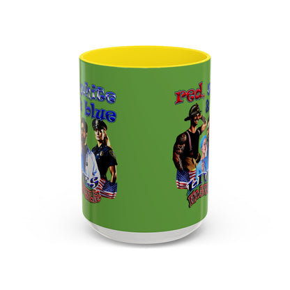 rw&b lives matter - Accent Mug (green)