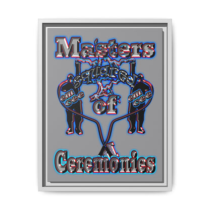 em cee squared - framed canvas art (grey)