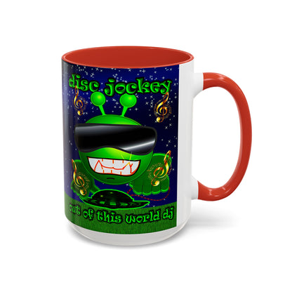 disc jockey - Accent Mug ('snoops' background)