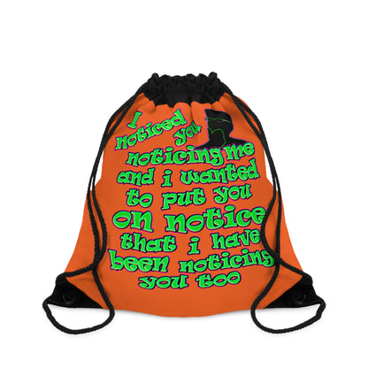 noticed you noticing - Drawstring Bag (orange)