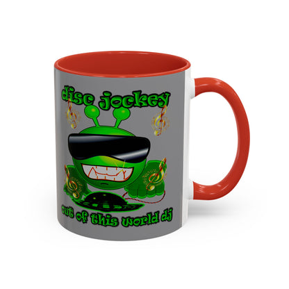 disc jockey - Accent Mug (grey)