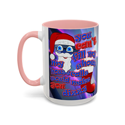 santa's shoes - Accent Mug (grey-pink wave)