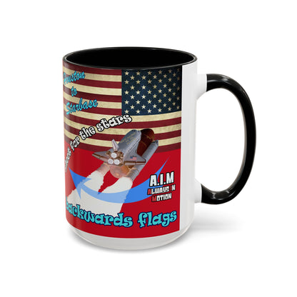 shoot for the stars - Accent Mug (dark red)