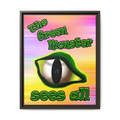 green monster - framed canvas art (color blur)