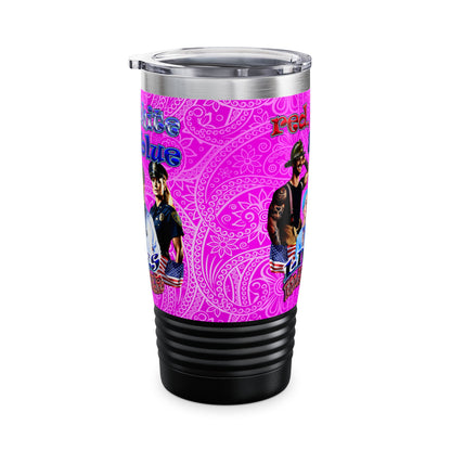 rw&b lives matter - Ringneck Tumbler, 20oz (pink swirl)