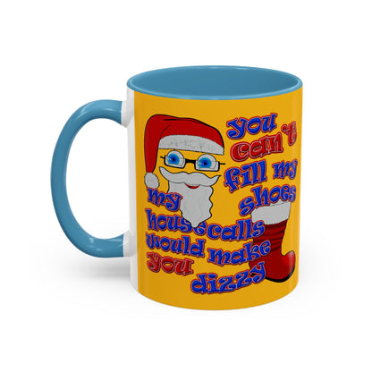 santa's shoes - Accent Mug (yellow)