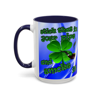 celtics logo - Accent Mug (blue-white wave)