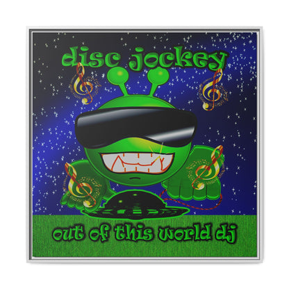 disc jockey - framed canvas art ('snoops' background)