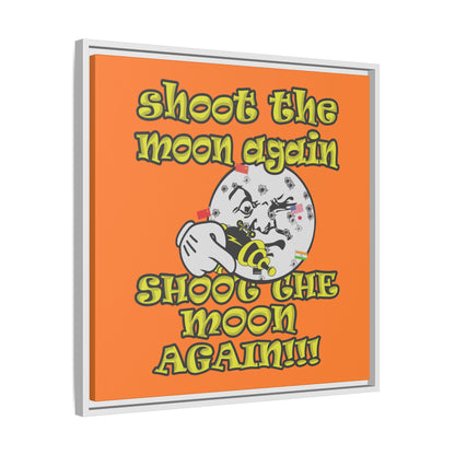 shoot the moon again - framed canvas art (crusta)