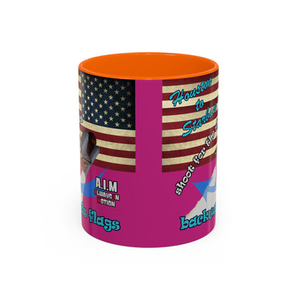 shoot for the stars - Accent Mug (pink)