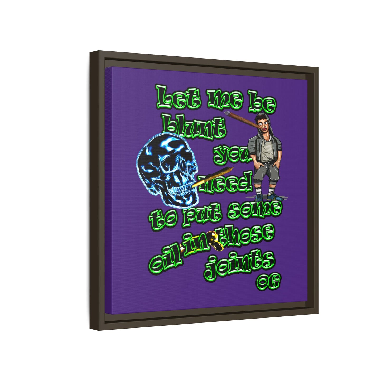 og - framed canvas art (purple)