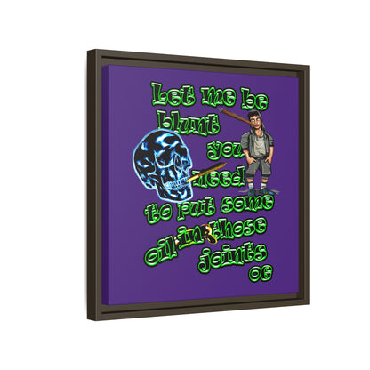 og - framed canvas art (purple)